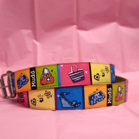 MUDD Genuine Leather Belt, Vibrant Colour Block Fashion Images - Picture 6 of 14